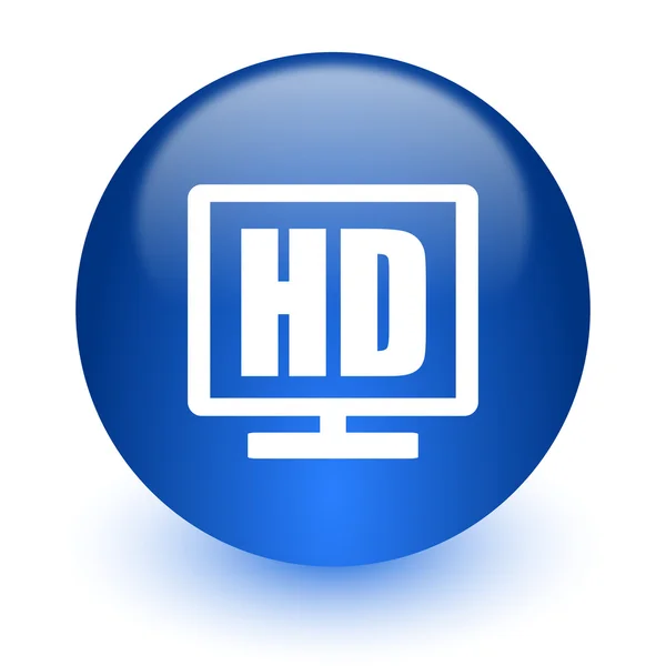 Ekran HD komputera ikona na białym tle — Zdjęcie stockowe