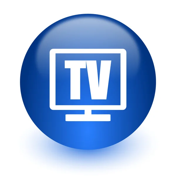 Tv computer icon on white background — Stock Photo, Image