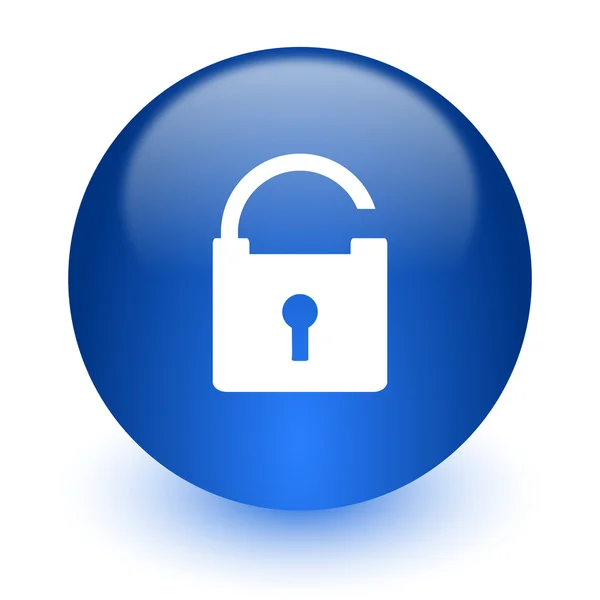 Padlock computer icon on white background — Stock Photo, Image