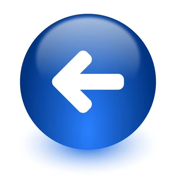 Left arrow computer icon on white background — Stock Photo, Image