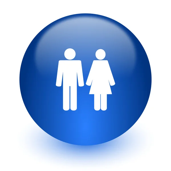 Couple computer icon on white background — Stock Photo, Image
