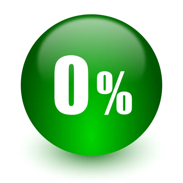 0 percent icon — Stock Photo, Image