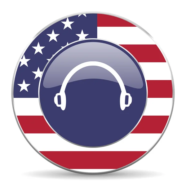 Американської іконою навушники — стокове фото