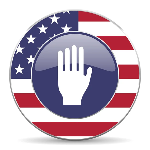 Stop american icon — Stock Photo, Image