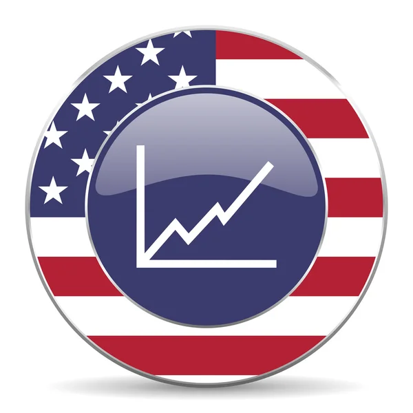 Chart american icon — Stock Photo, Image