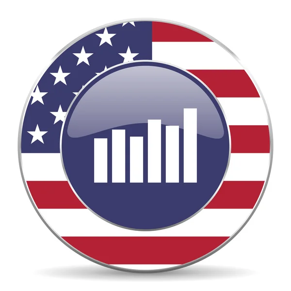 Graph american icon — Stock Photo, Image