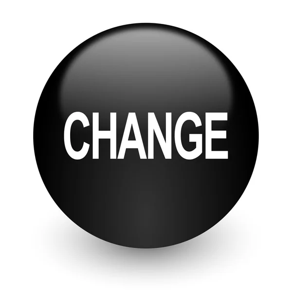 Change black glossy internet icon — Stock Photo, Image