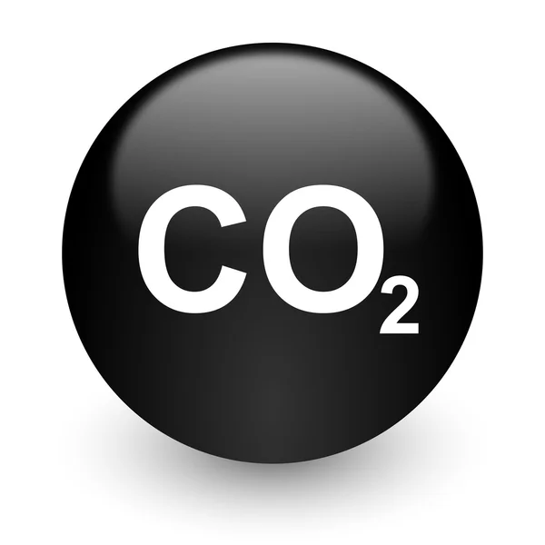 Dioxyde de carbone noir brillant icône internet — Photo