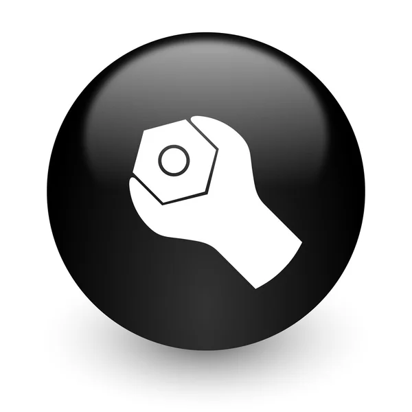 Tools black glossy internet icon — Stock Photo, Image