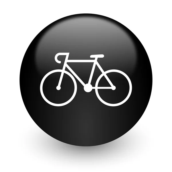 Bicicleta negro brillante icono de Internet —  Fotos de Stock
