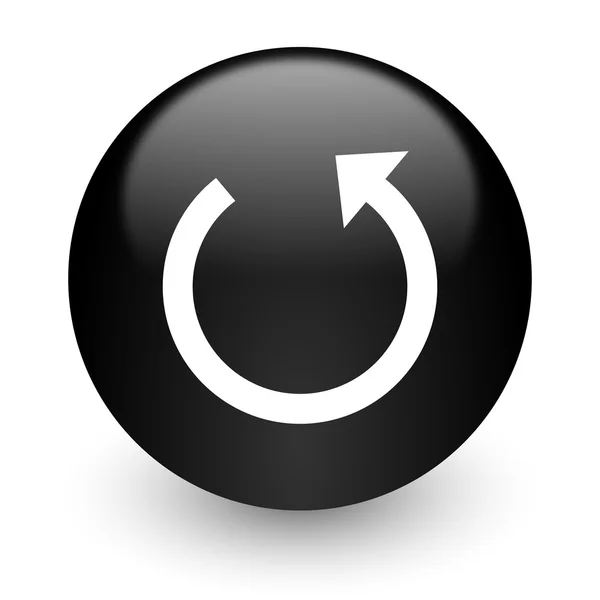 Girar negro brillante icono de Internet — Foto de Stock