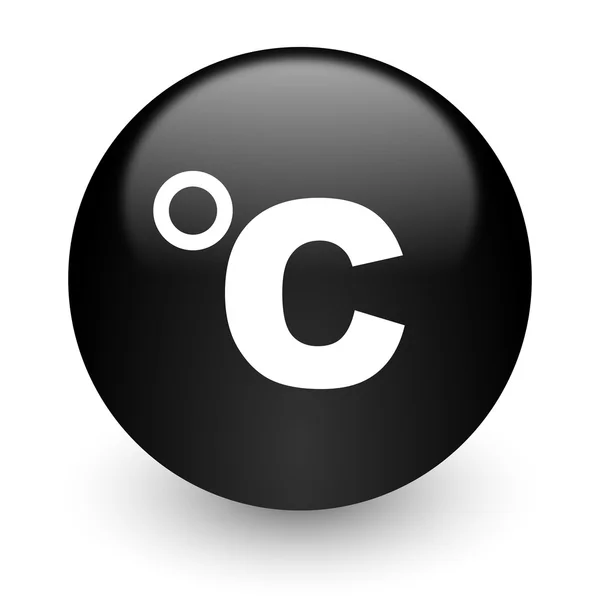 Celsius black glossy internet icon — Stock Photo, Image