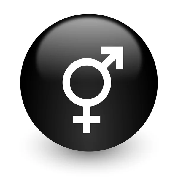 Seks siyah parlak Internet simgesi — Stok fotoğraf