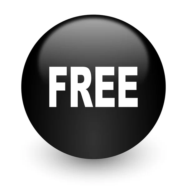 Free black glossy internet icon — Stock Photo, Image