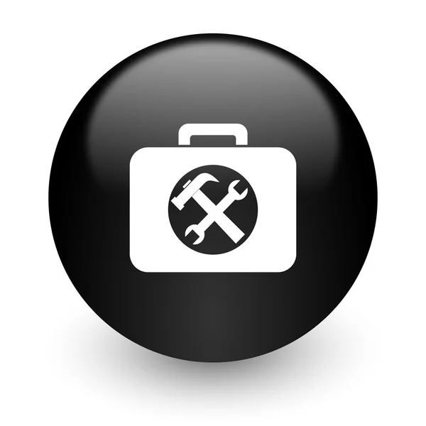 Toolkit czarny błyszczący ikona internet — Zdjęcie stockowe