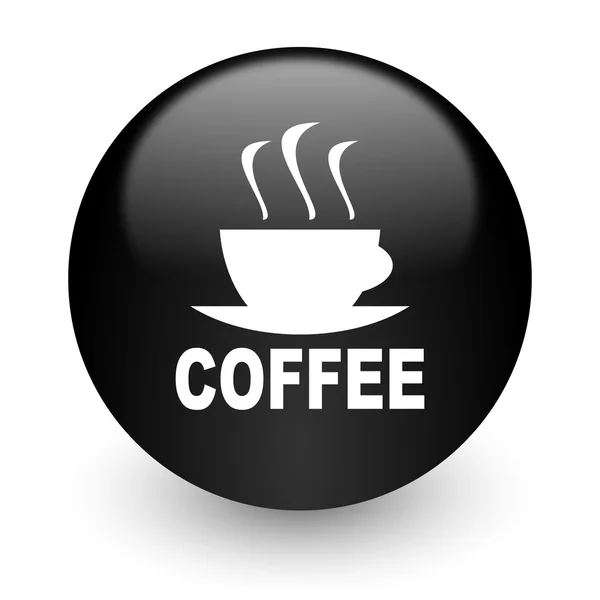 Espresso zwart glanzende internet pictogram — Stockfoto