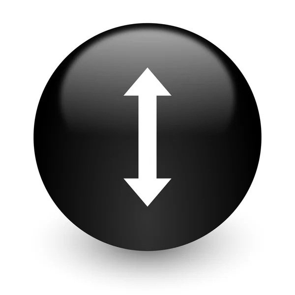 Flecha negro brillante icono de Internet — Foto de Stock