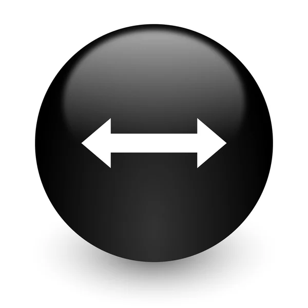 Arrow black glossy internet icon — Stock Photo, Image