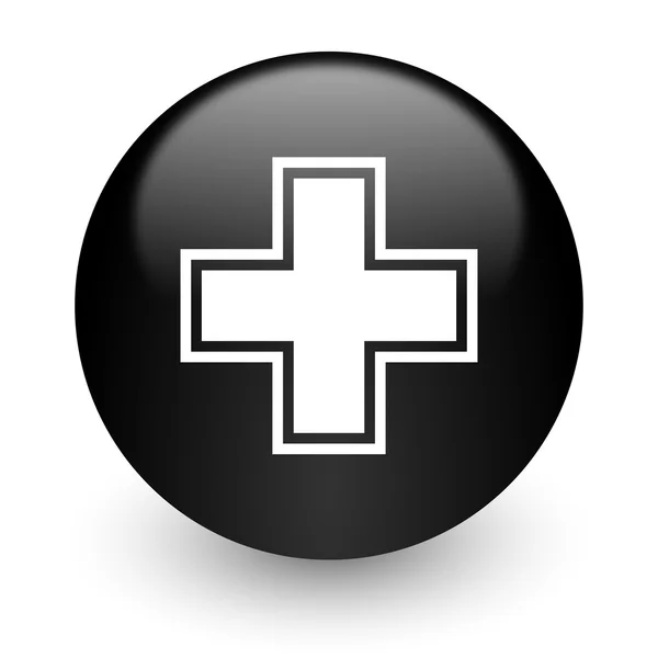 Pharmacy black glossy internet icon — Stock Photo, Image