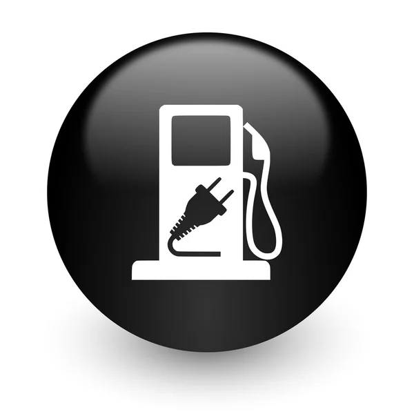 Fuel black glossy internet icon — Stock Photo, Image