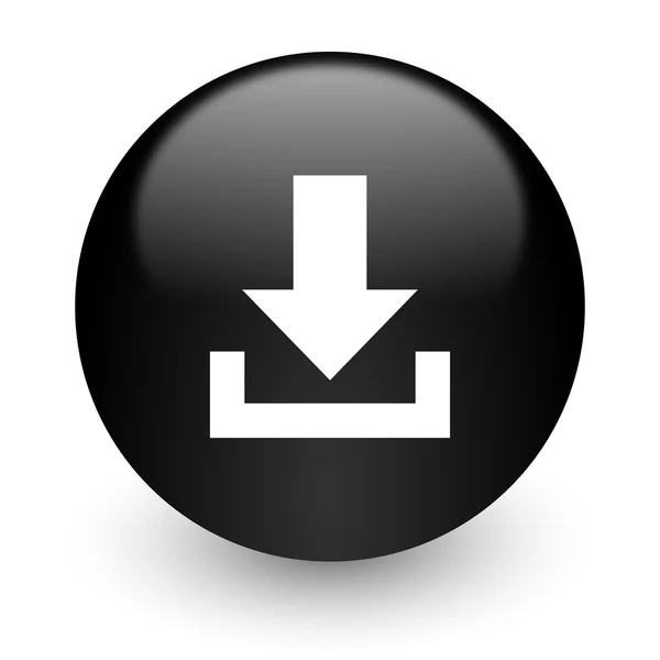 Download black glossy internet icon — Stock Photo, Image