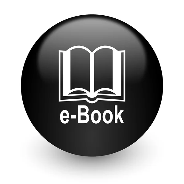 Book black glossy internet icon — Stock Photo, Image