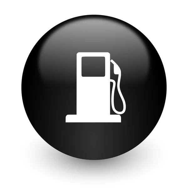 Petrol black glossy internet icon — Stock Photo, Image