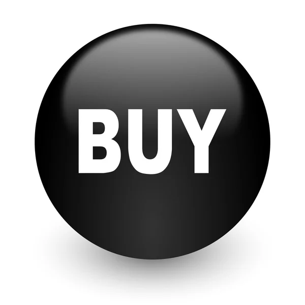 Buy black glossy internet icon — Stock Photo, Image