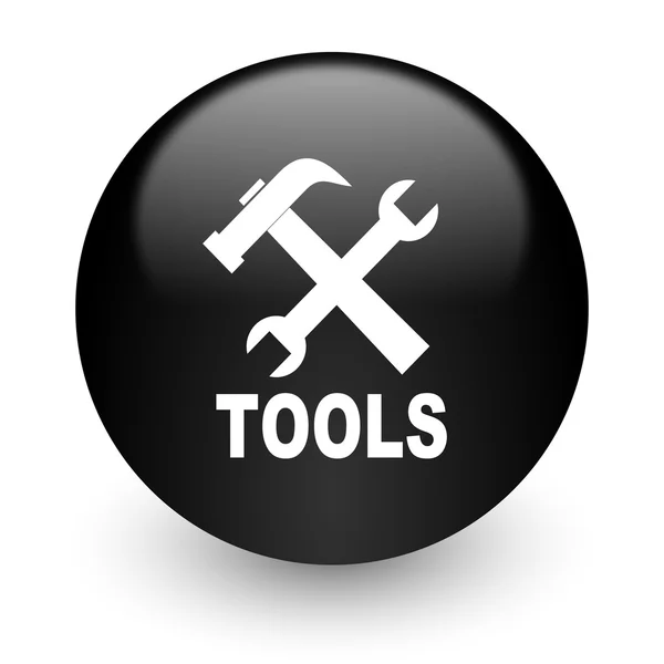 Tools black glossy internet icon — Stock Photo, Image