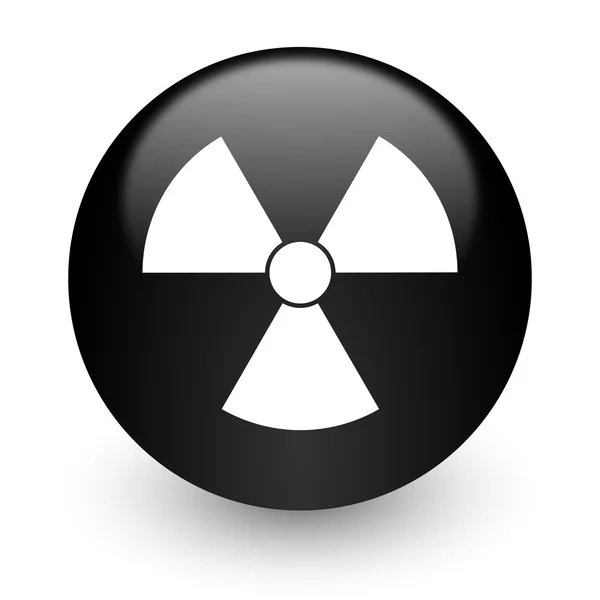 Radyasyon siyah parlak Internet simgesi — Stok fotoğraf