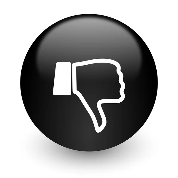 Dislike black glossy internet icon — Stock Photo, Image