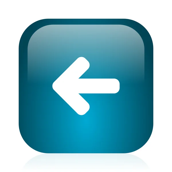 Left arrow blue glossy internet icon — Stock Photo, Image