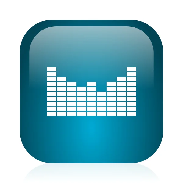 Sound blue glossy internet icon — Stock Photo, Image