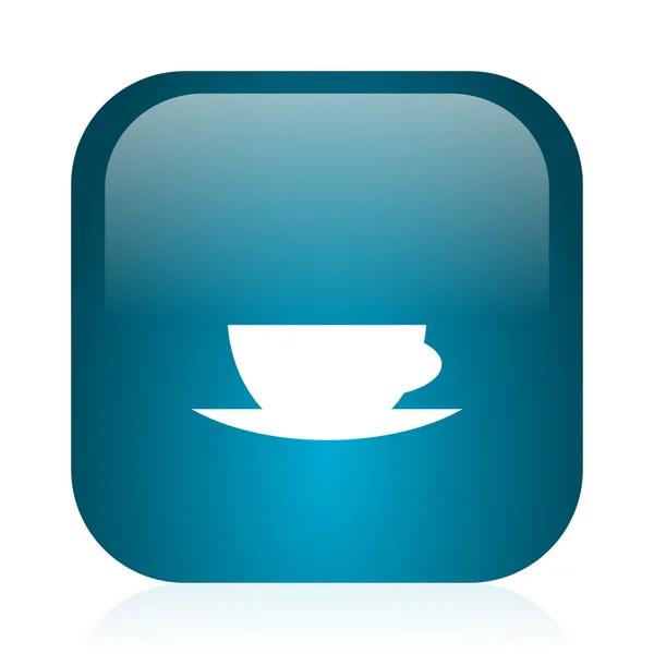 Espresso blue glossy internet icon — Stock Photo, Image