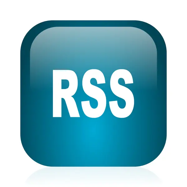 Rss blue glossy internet icon — Stock Photo, Image