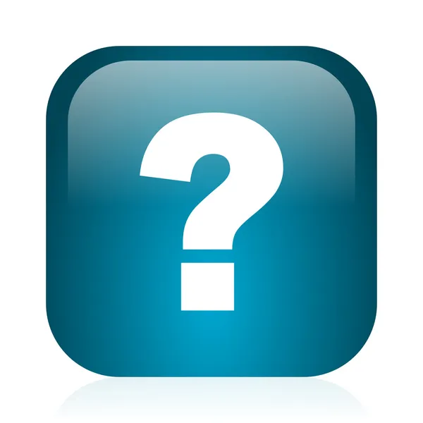 Question mark blue glossy internet icon — Stock Photo, Image