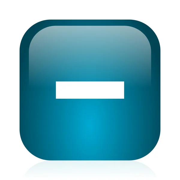 Menos ícone de internet brilhante azul — Fotografia de Stock