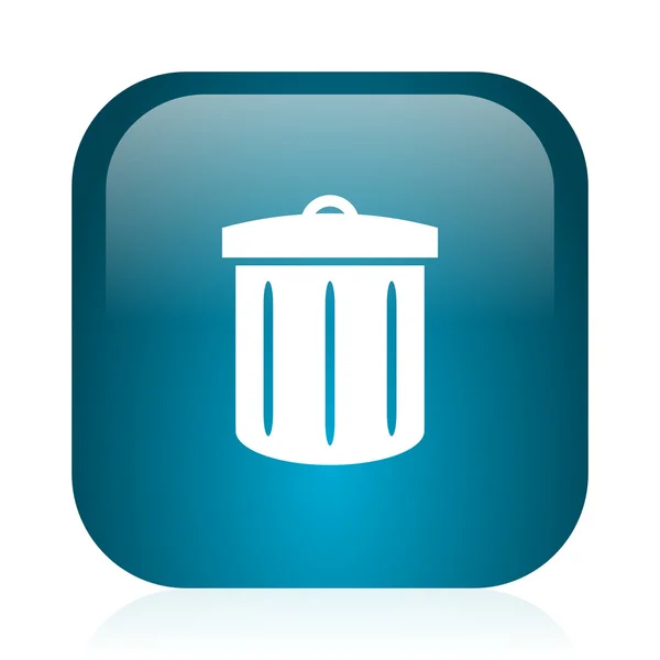 Reciclar ícone de internet brilhante azul — Fotografia de Stock