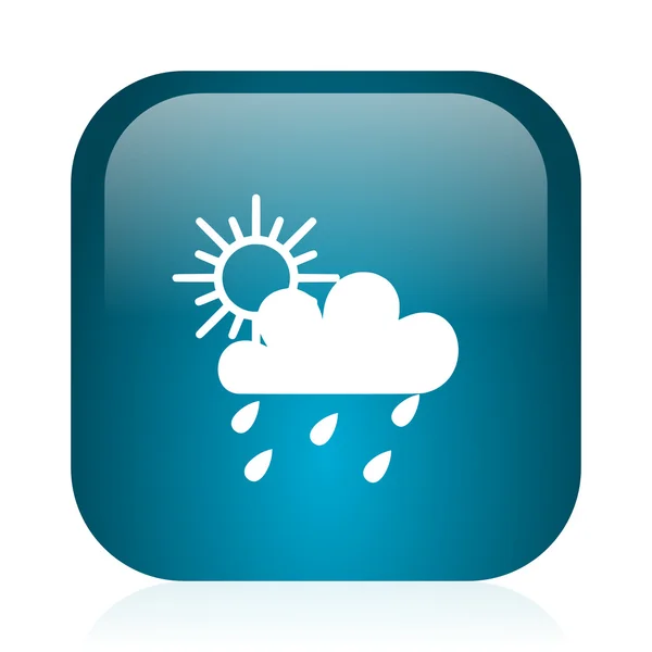 Deszcz niebieski ikona internet — Zdjęcie stockowe