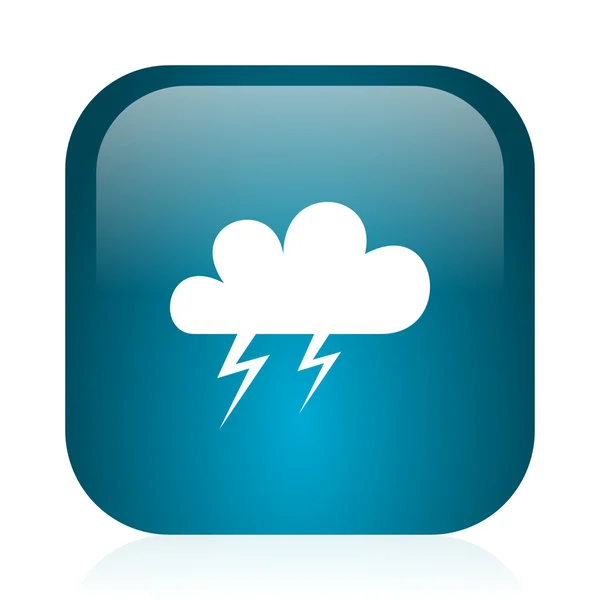Storm blå blank internet-ikonen — Stockfoto