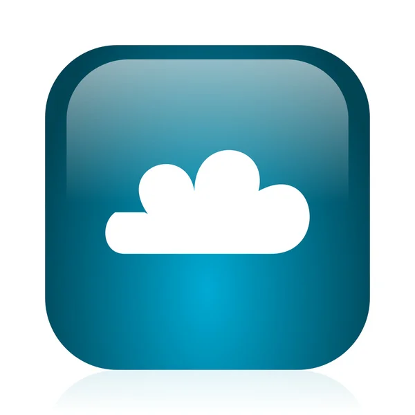 Nube azul brillante icono de Internet — Foto de Stock