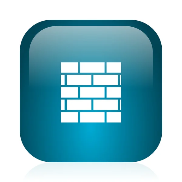 Firewall blue glossy internet icon — Stock Photo, Image