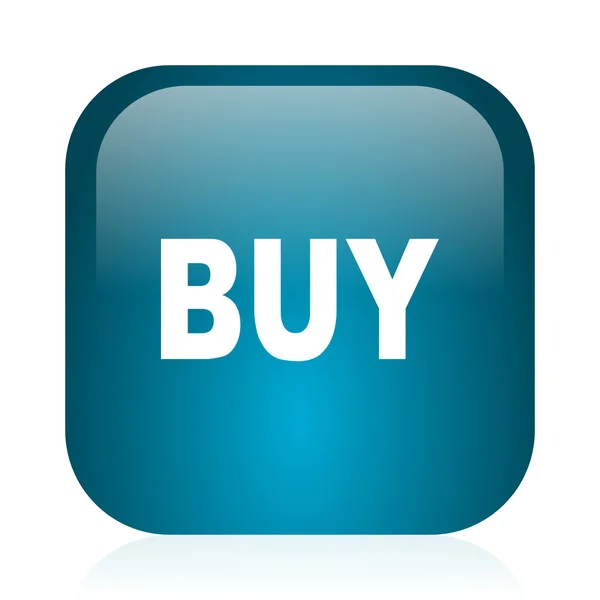 Kaufen blaues Hochglanz-Internet-Symbol — Stockfoto