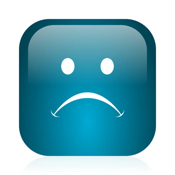 Blaue Hochglanz-Internet-Ikone weinen — Stockfoto