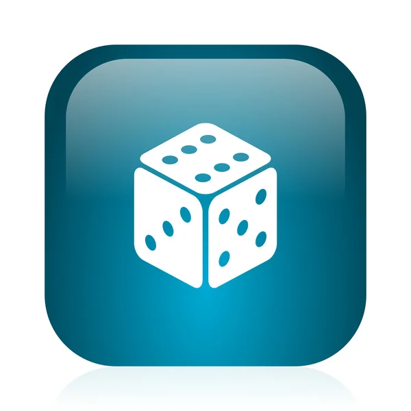 Spel blauwe glanzende internet-pictogram — Stockfoto
