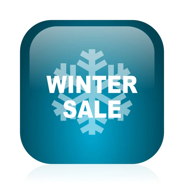 Winter sale blue glossy internet icon — Stock Photo, Image