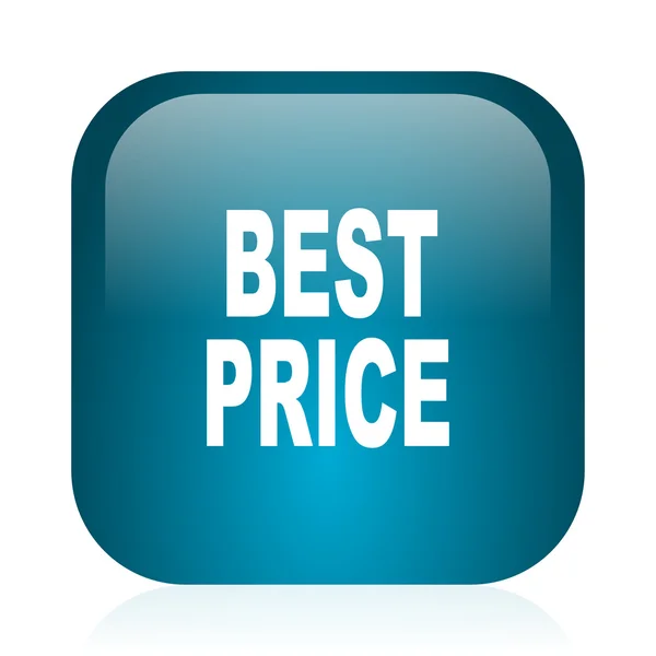 Miglior prezzo blu lucido icona internet — Foto Stock