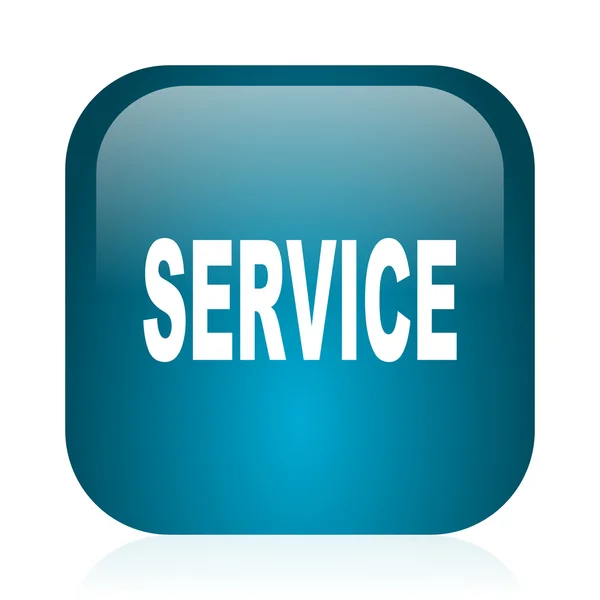 Service blauer Hochglanz Internet-Ikone — Stockfoto