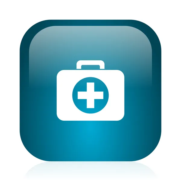 First aid blue glossy internet icon — Stock Photo, Image