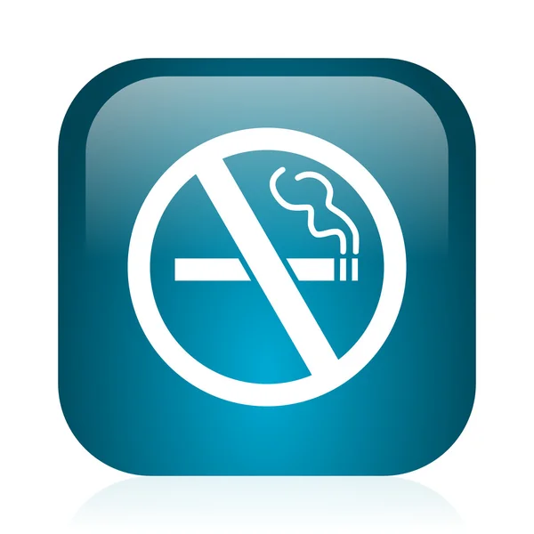 No smoking blue glossy internet icon — Stock Photo, Image